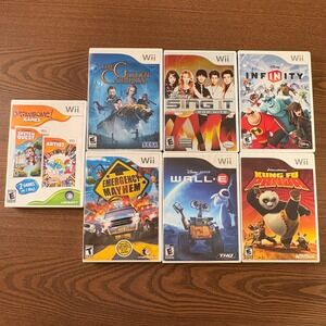 Nintendo Wii Video Game Lot of 7 Kids Family Games Bundle Good Condition CIB